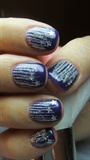 Purple nails- starry rain