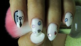 White shiny nails