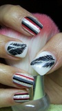 Feather on nails