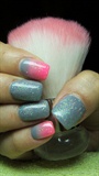 Gray and pink ombre