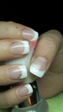 French manicure with stars