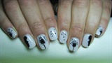 Nails with dandelions