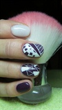 Purple and white nails- Abstract nails