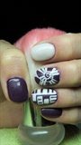Purple and white nails- Abstract nails