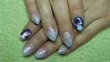 Nails with snowman and snowflakes
