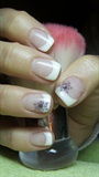 French manicure with snowflakes 