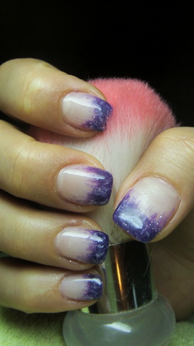 Purple nails- purple flames