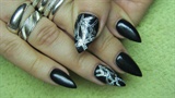 Black stiletto nails