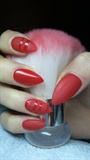 Red matte stiletto nails