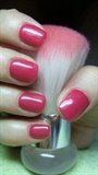Short nails-color strawberry