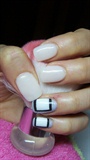 Milky white nails