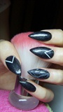 Black stiletto nails