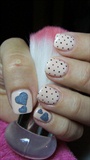 Nails with dots and hearts