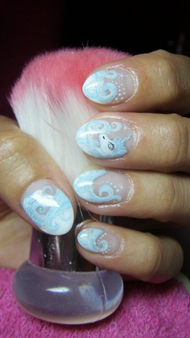 Nails with unicorn