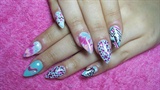 Colorful stiletto nails