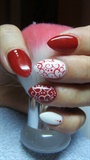 Red and White Elegant Nails