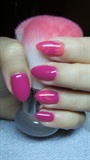 Dark pink nails
