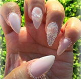 Crystal Pixie And Pale Pink Acrylic 