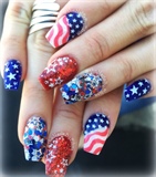 Red White And Blue Nails 