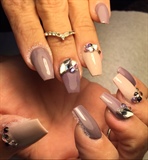Nude Taupe And Lavender acrylic