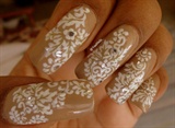 Freehand Lace nails