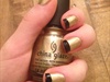 Gold With Black French Tips