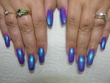 Teal and Hot Purple Crackle