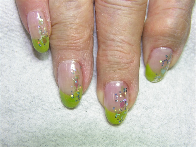 Green w/ mylar and large glitter