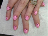 Pink and white design