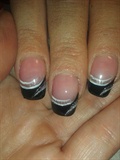 black and silver tips