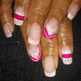 pink and white design