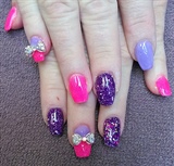 purple and pink bling