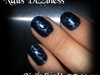 Dark blue leopard nails