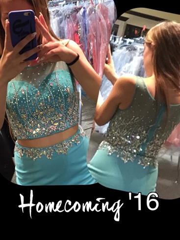 Minx asked us to create a winning design on the front of 10 nails, along with an equally artistic and complimentary design on the backside! Knowing my daughter would  be my hand model, my first thought for inspiration was her beautiful aqua, blinged out, homecoming dress!
