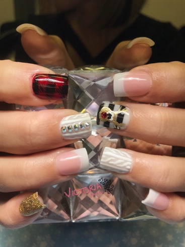 Sweater Christmas Nails