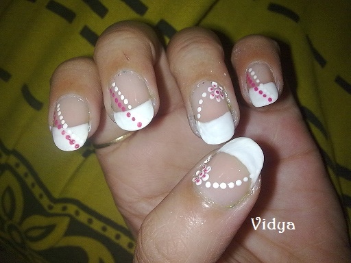 4. Floral French Tip Nail Design for Easter - wide 2