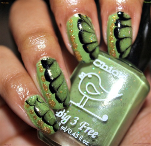 Green Butterfly Themed Water Marble
