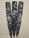 black and white, One Stroke Roses