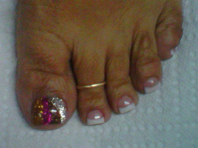 Glitter Toes with French