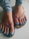 Blue Bling Toes