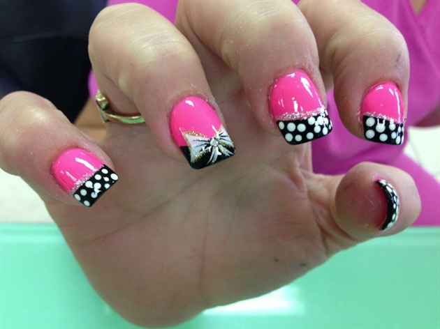 Pink And BLack French And Whites Design 