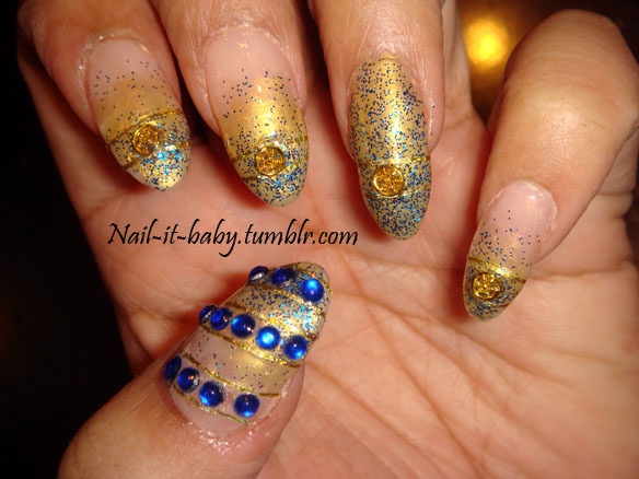 Saree inspired nails
