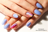 easy gel polish marbel nail art design
