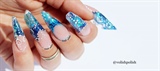 Blue Lagoon nail art design