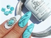 Turquoise stone effect and 3D nail art