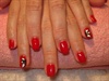 red gel nails