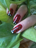 ladybug nail art...