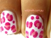 Pink Cheetah Nails