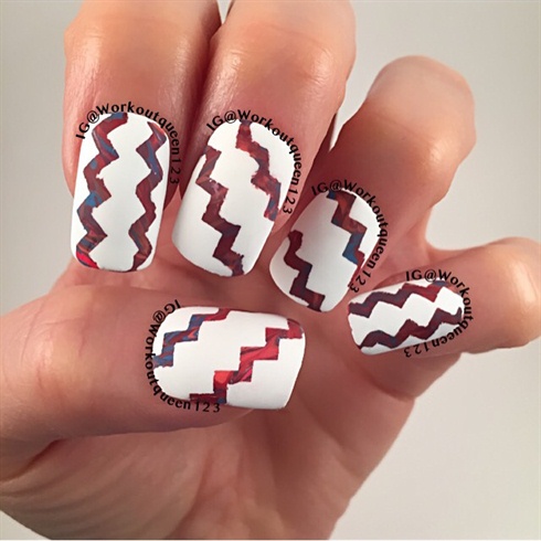Zig Zag with dry marbling