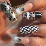 Black &amp; White mix &amp; match nail art